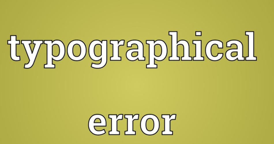 Typography Errors