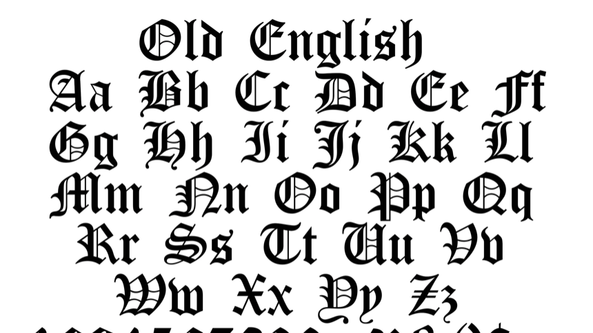 old English font