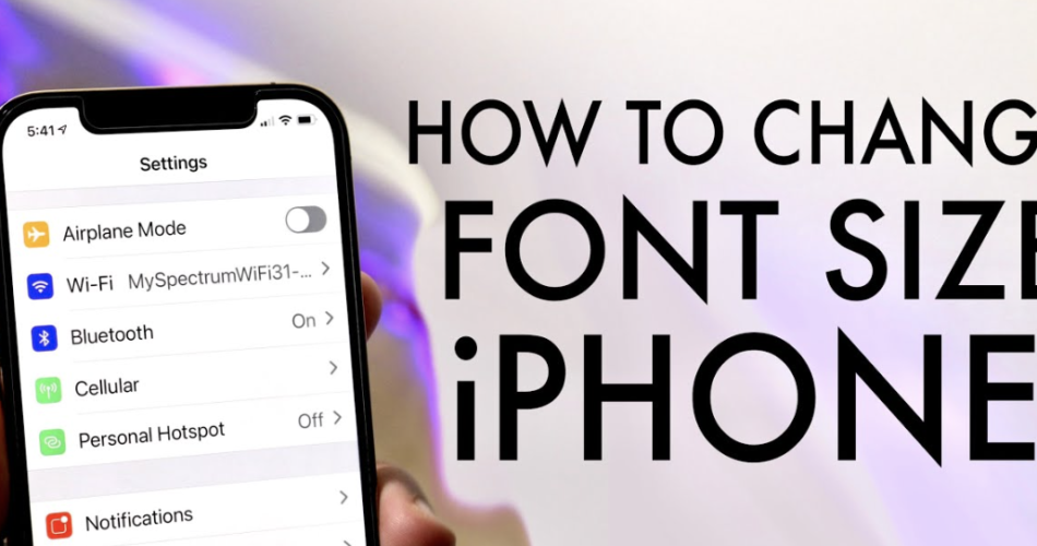 how to change font size on iPhone